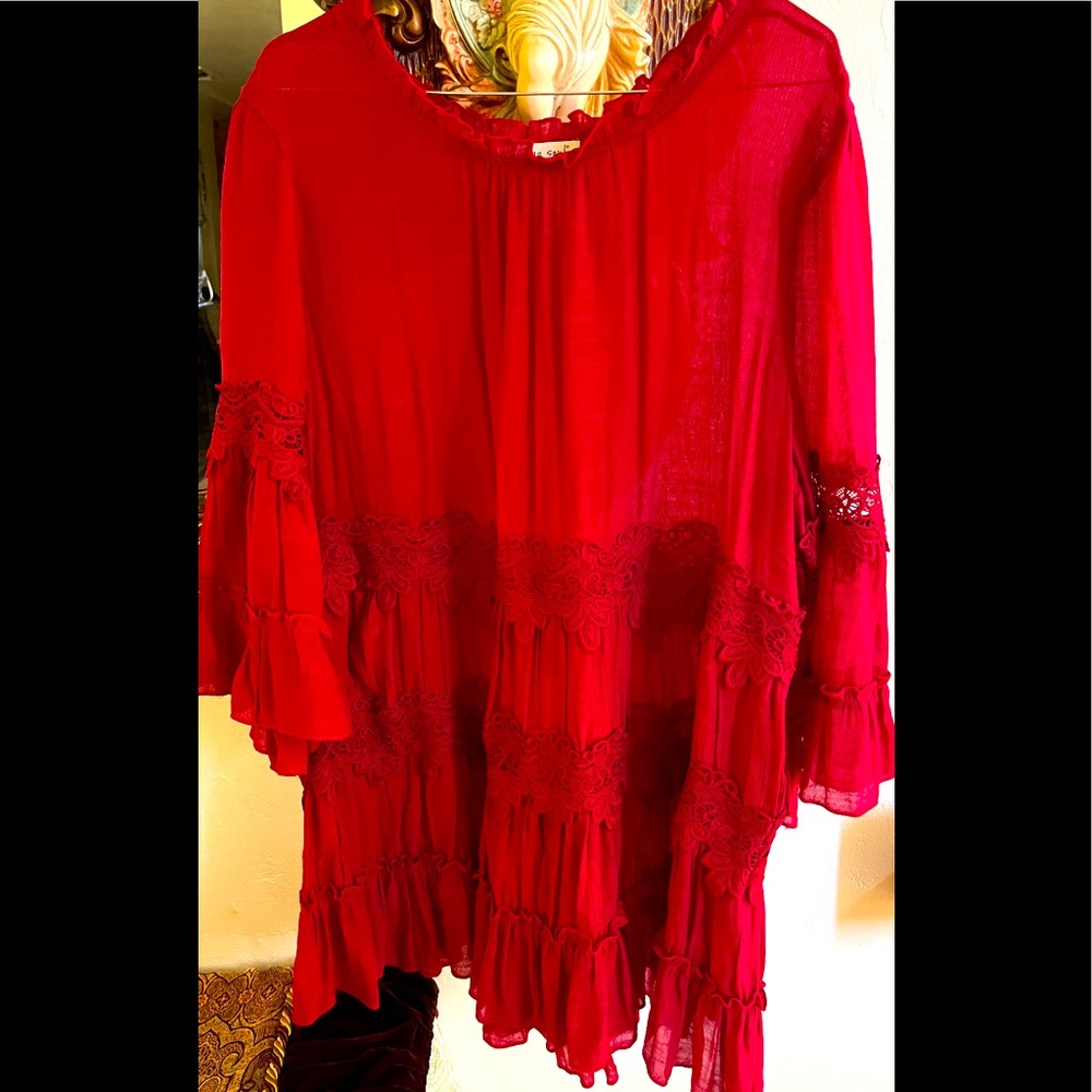 Blouse Burgundy Color